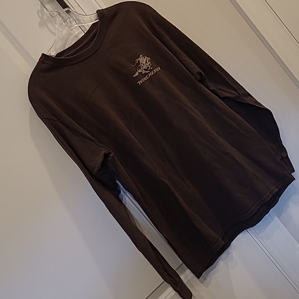 Winchester Brown with Graphic on Back Long Sleeved Tee
